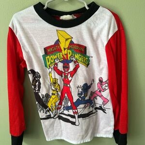 Power Rangers Pj top - Red & White